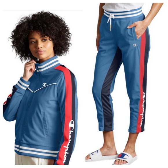champion plaid tracksuit